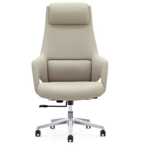 PY-07 white leather office chair