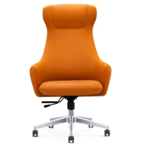 PY-05 Orange+Gray  Leather Office Chair