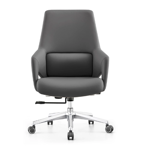 PY-07 Gray High Back+Mid Back --Leather Office Chair - Image 6