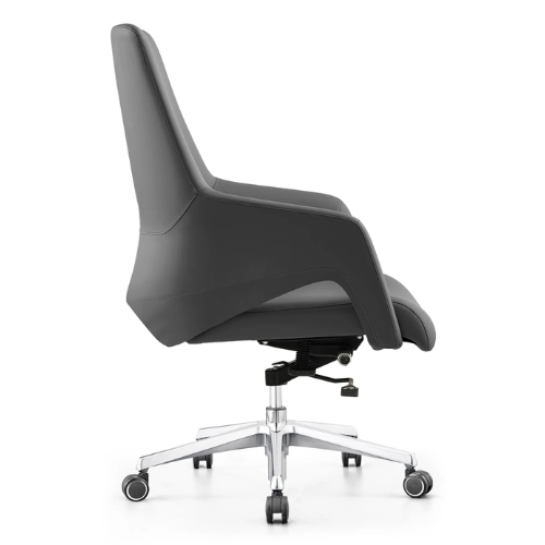 PY-07 Gray High Back+Mid Back --Leather Office Chair - Image 8