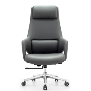 PY-07 Gray High Back+Mid Back --Leather Office Chair