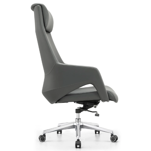 PY-07 Gray High Back+Mid Back --Leather Office Chair - Image 4