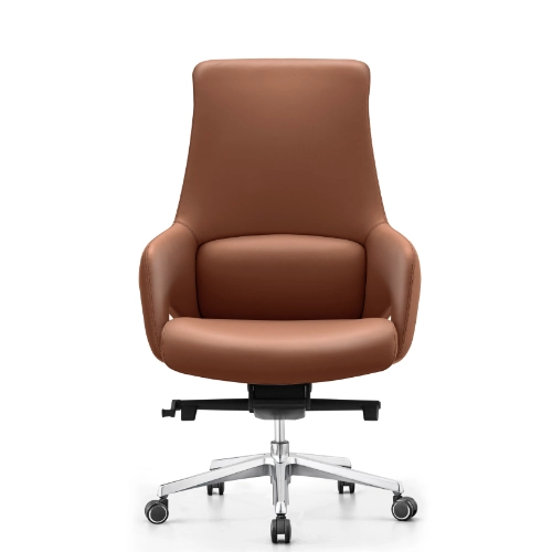 PY-08 Gray High Back Gray Mid Back + Brown High Back Brown Mid Back Leather Office Chair - Image 4
