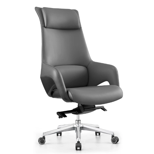 PY-08 Gray High Back Gray Mid Back + Brown High Back Brown Mid Back Leather Office Chair - Image 6