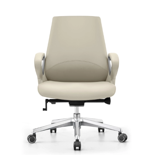 PY-13 White - High Back + Medium Back -Leather Office Chair - Image 5