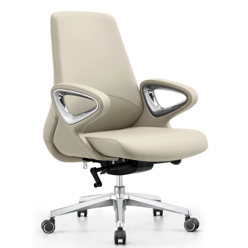 PY-13 White - High Back + Medium Back -Leather Office Chair - Image 6