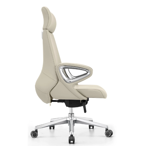 PY-13 White - High Back + Medium Back -Leather Office Chair - Image 3
