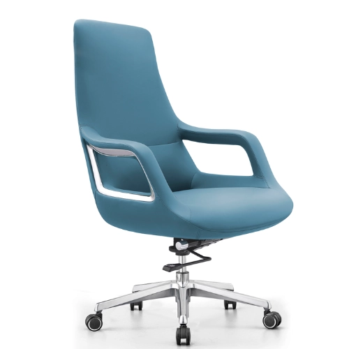 PY-18 Blue High Back + Mid Back -Leather Office Chair - Image 6