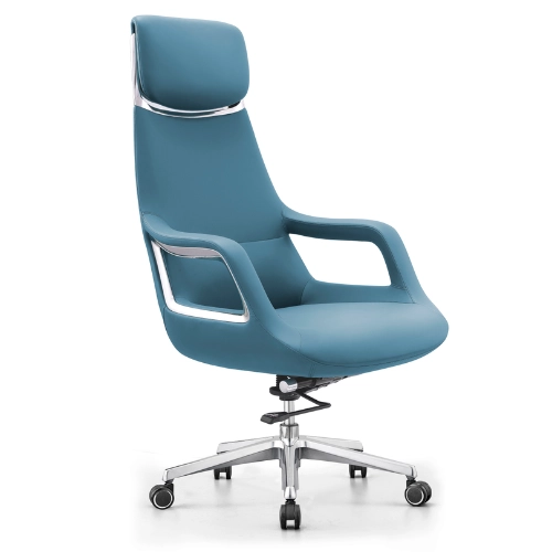 PY-18 Blue High Back + Mid Back -Leather Office Chair - Image 2