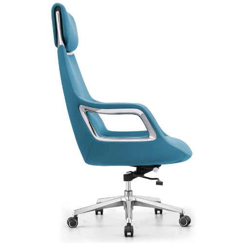 PY-18 Blue High Back + Mid Back -Leather Office Chair - Image 3