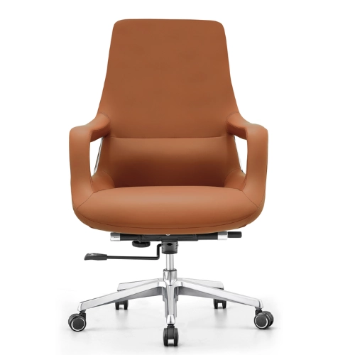 PY-18 Brown High Back + Mid Back -Leather Office Chair - Image 5