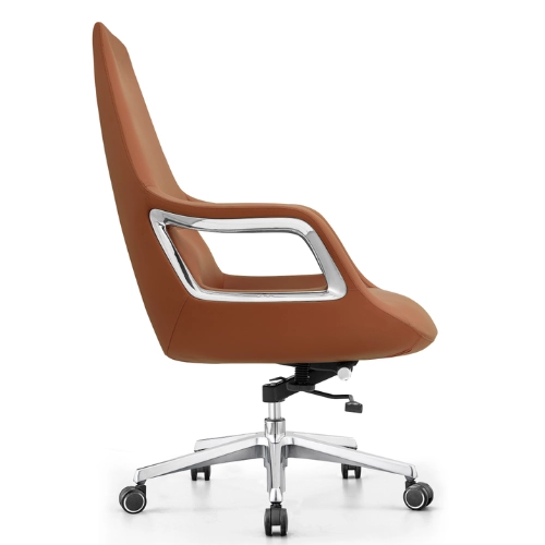 PY-18 Brown High Back + Mid Back -Leather Office Chair - Image 7