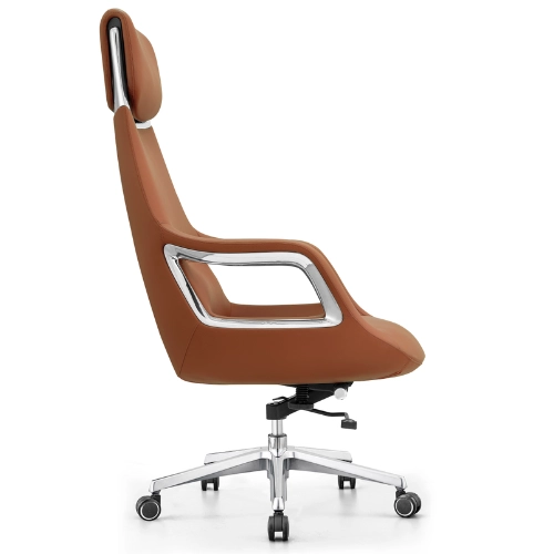 PY-18 Brown High Back + Mid Back -Leather Office Chair - Image 3