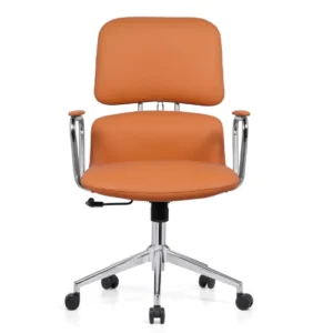 PY-351 Orange  Leather Office Chair