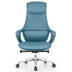 PY-59 Blue High Back + Blue Mid Back Leather Office Chair